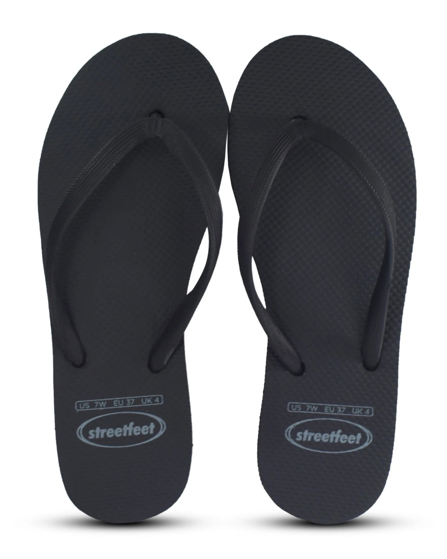 Black Siyaah flip flops for women, stylish and durable footwear