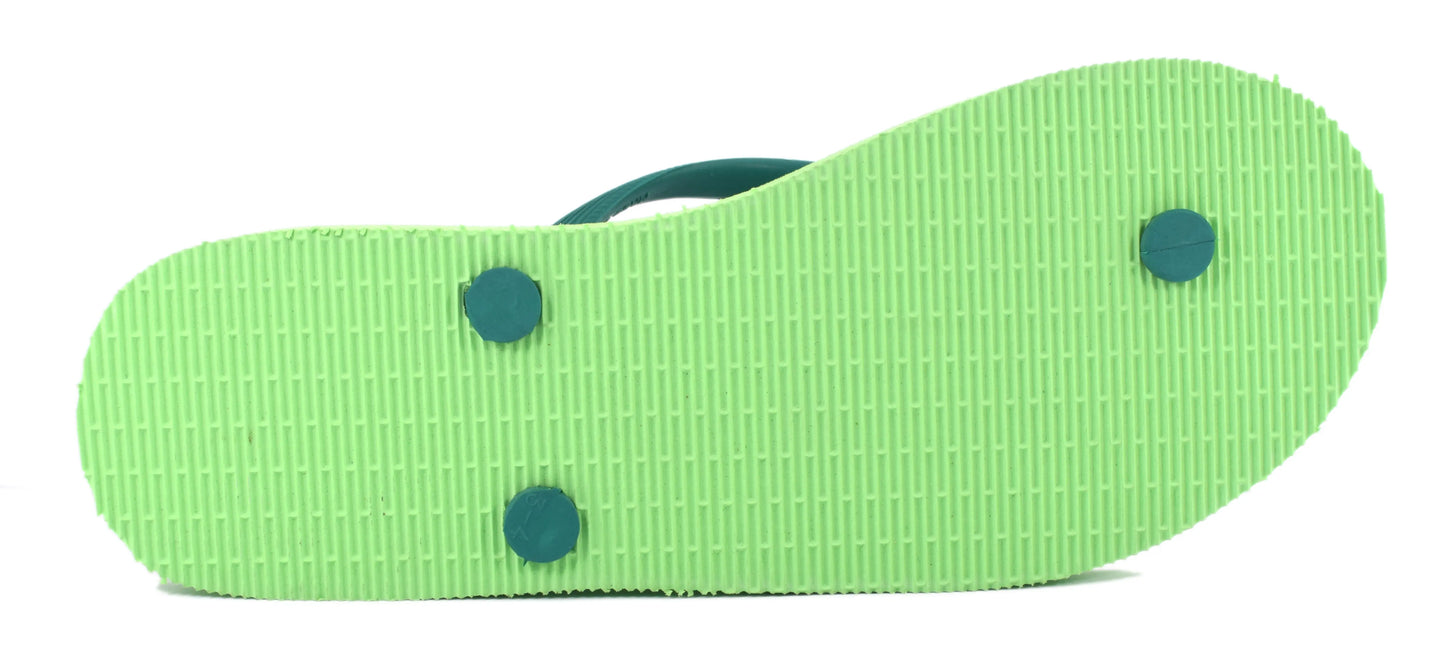 Minty flip flops for women β Pastel green sole with dark green strap, stylish and comfortable casual footwear