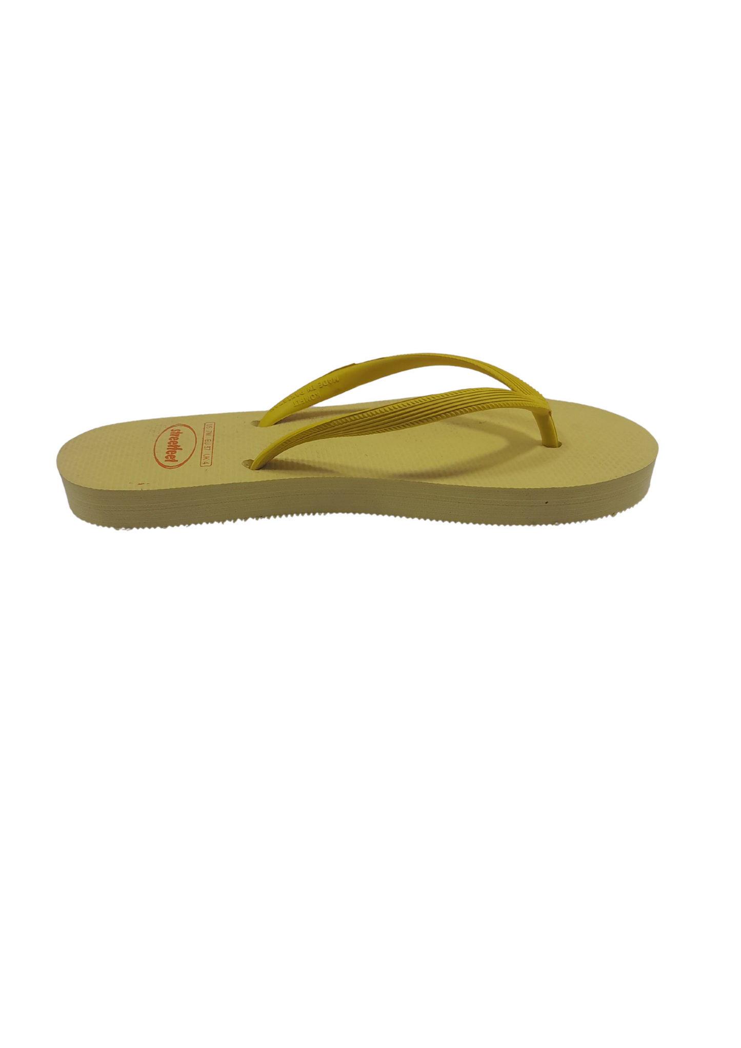 Lemon Sorbet Flip Flops by StreetFeet – Simple and Comfortable Footwear in a Solid Lemon Yellow Color, Cushioned Footbed, and Durable Outsole, Perfect for a Fresh and Minimal Summer Style.