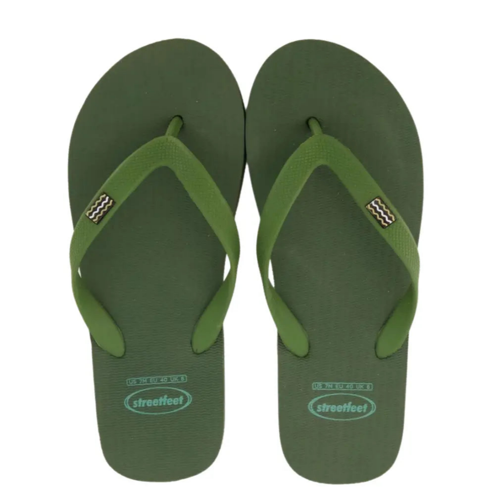 Cadet Flip Flops by StreetFeet – Green flip flops for men with cushioned footbed and durable sole, versatile and comfortable chappal for men


