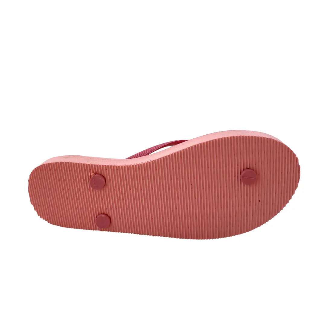 StreetFeet Coquette flip flops for women in pink with bow print

