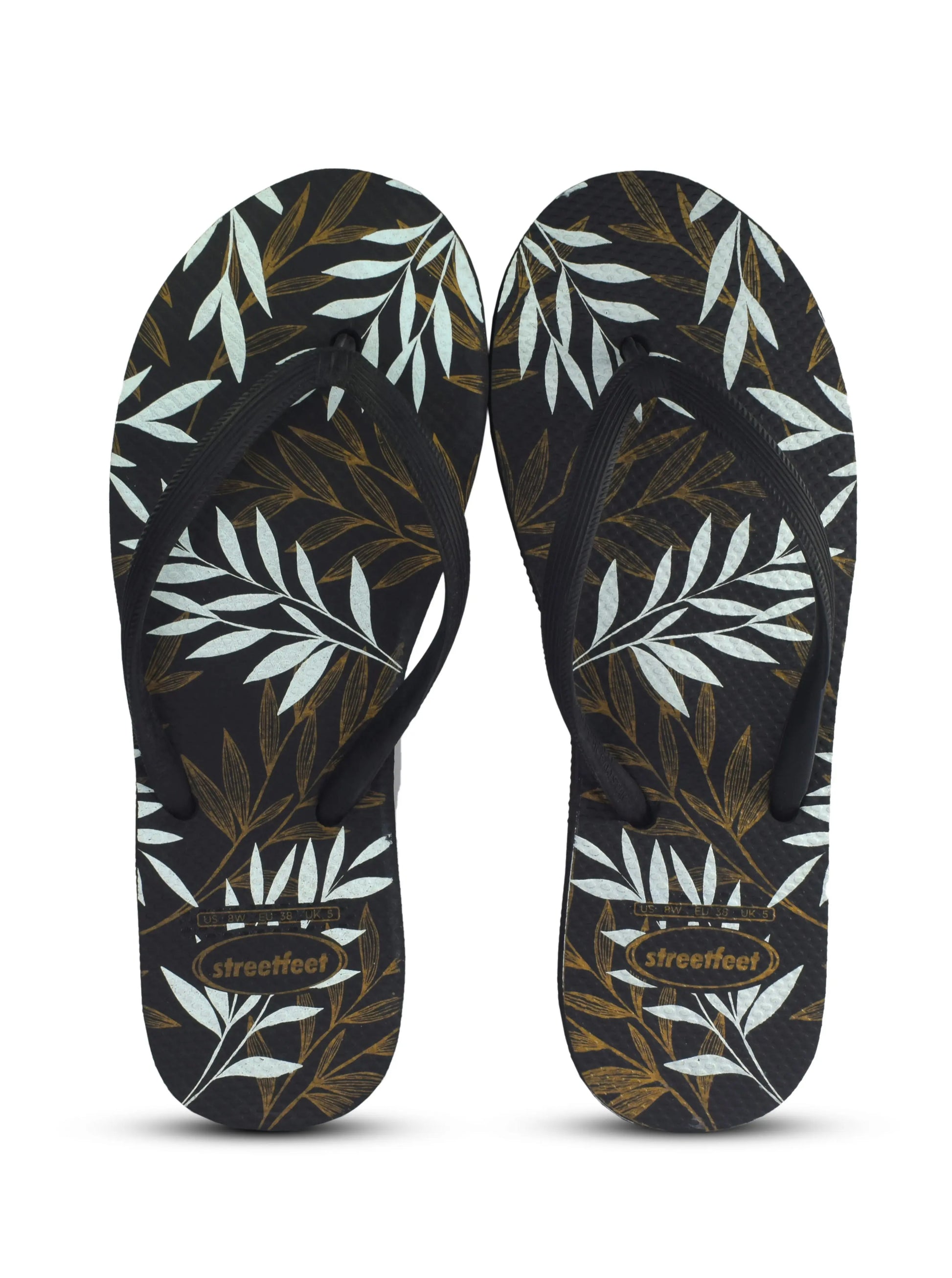 Chic flip-flops with a soft leafy print, designed for easy summer days.
Flexible rubber straps and cushioned soles for a smooth, natural stride.
A breezy, casual choice for walks, errands, and relaxed hangouts.
Available in 5 statement colors- red, black, beige, maroon and off-white.