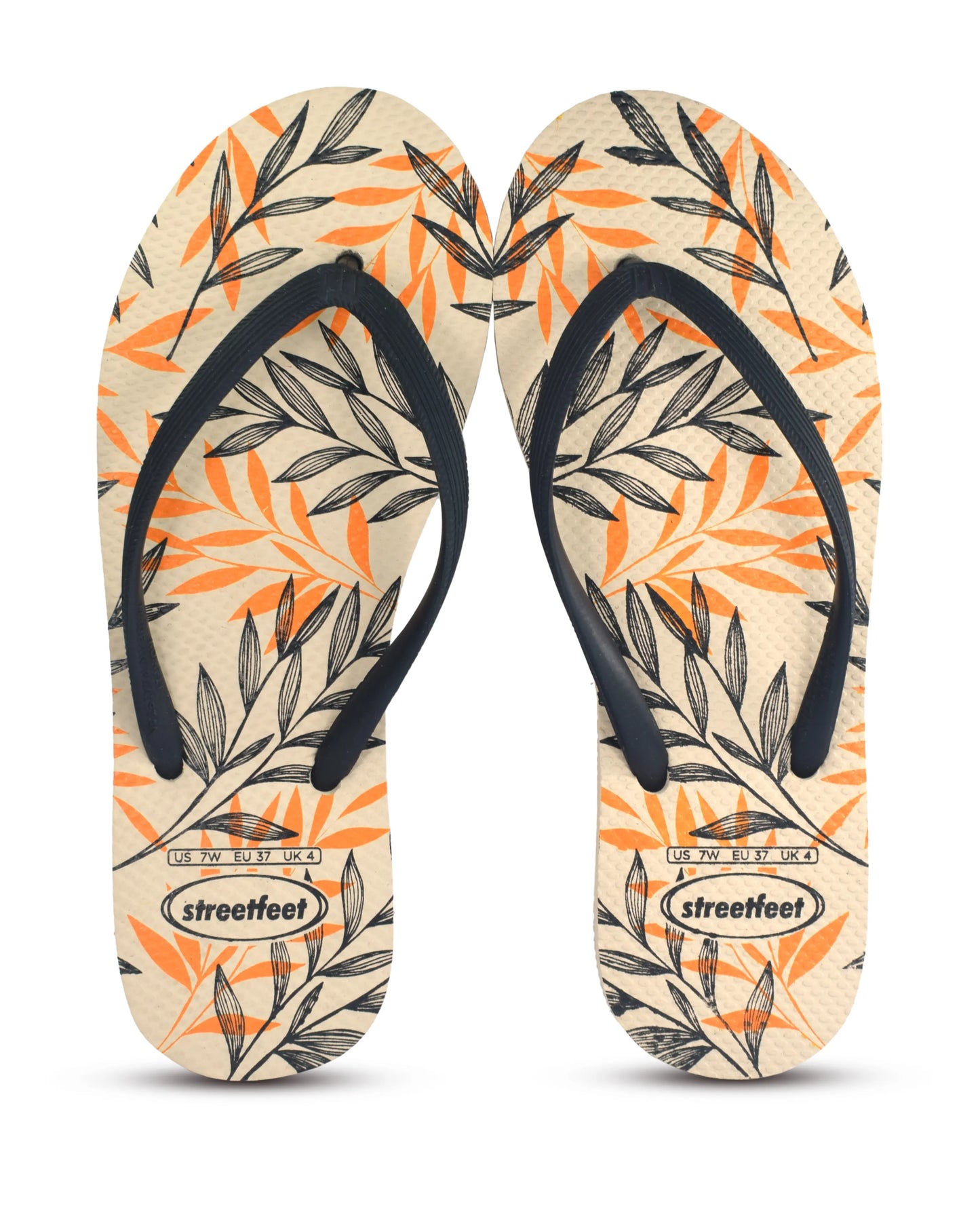 Chic flip-flops with a soft leafy print, designed for easy summer days.
Flexible rubber straps and cushioned soles for a smooth, natural stride.
A breezy, casual choice for walks, errands, and relaxed hangouts.
Available in 5 statement colors- red, black, beige, maroon and off-white.