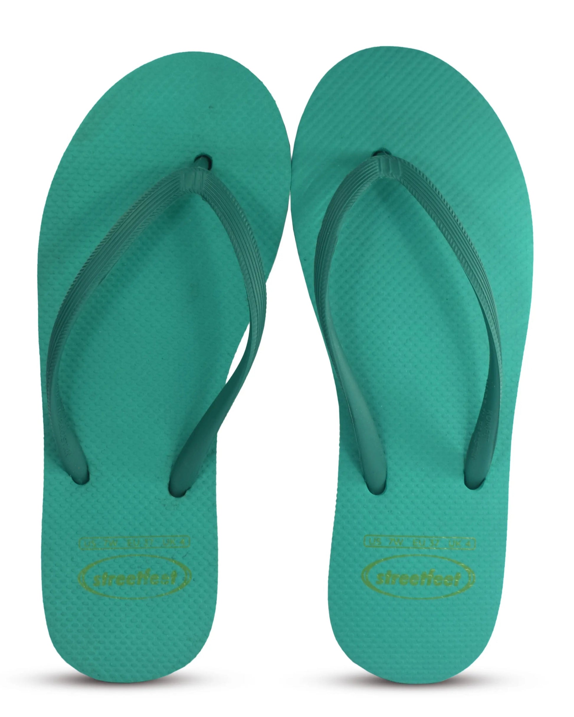 Greenie Flip Flops by StreetFeet – Subtle green flip flops for women with cushioned footbed and sleek design, stylish and comfortable ladies chappal for everyday wear

