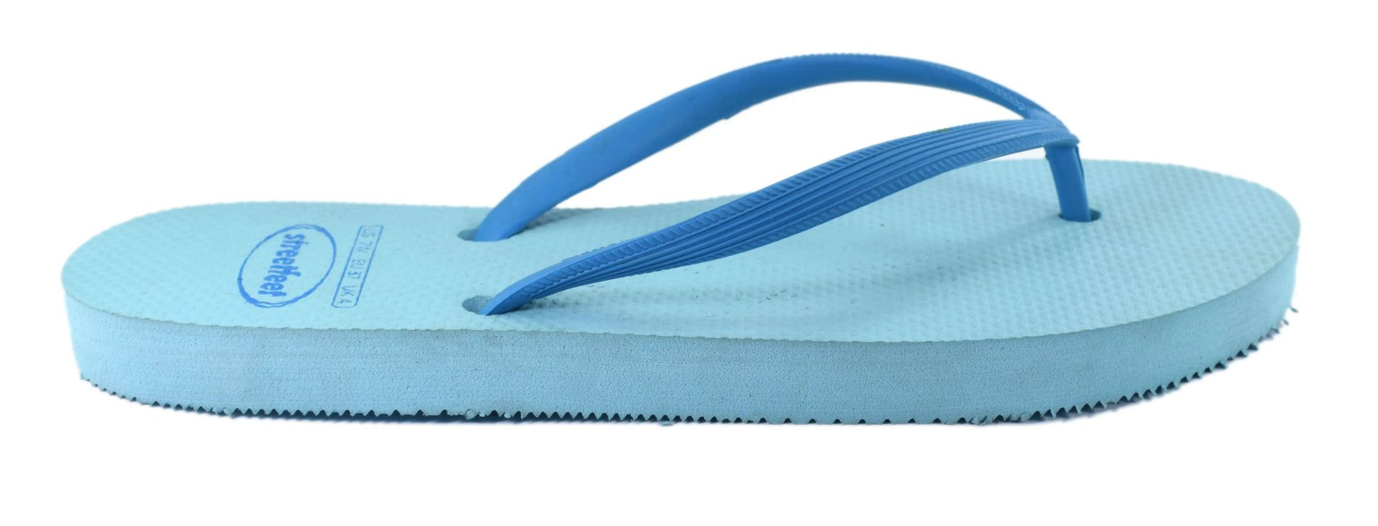 Sky Mist flip flops for women – Light blue sky sole with dark blue strap, comfortable and stylish casual footwear


