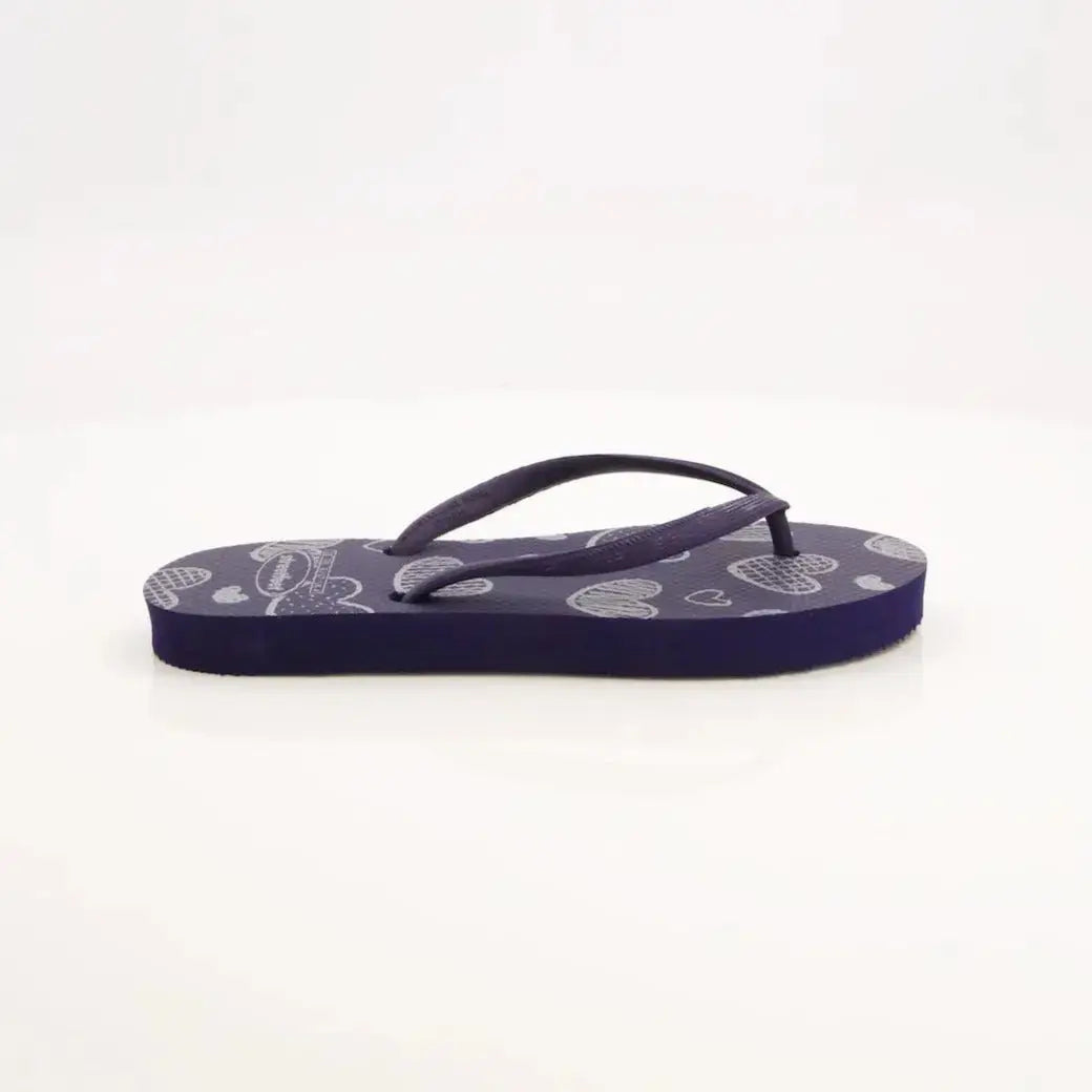 Dil Flip-Flops by Street Feet featuring a colorful heart design, lightweight breathable sole, and durable PVC straps for long-lasting comfort. Stylish casual footwear perfect for everyday wear.