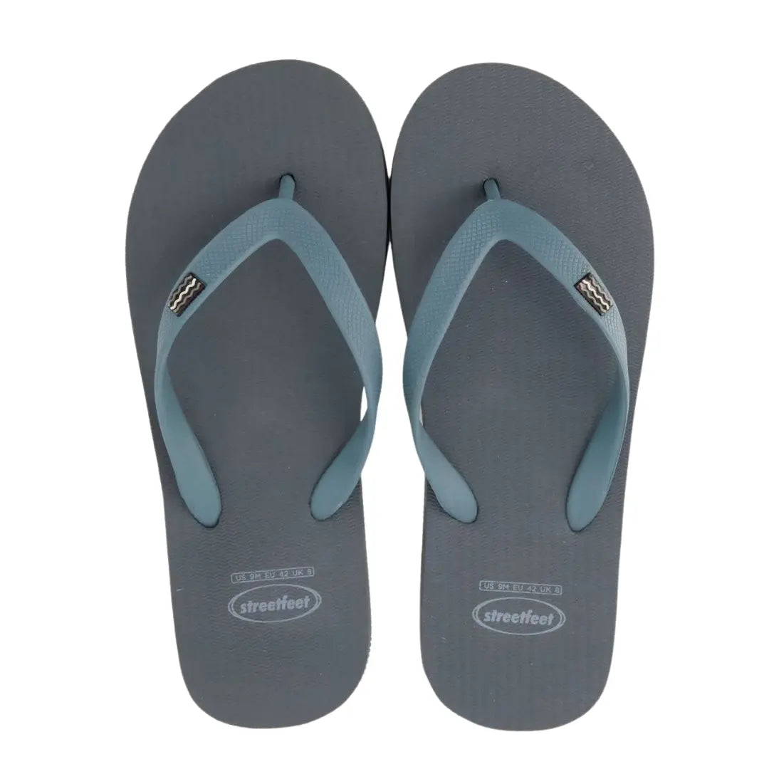Grey Flip Flops by StreetFeet – Grey flip flops for men with cushioned footbed and sturdy sole, comfortable and minimal mens chappal for everyday use


