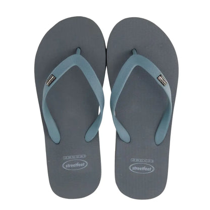 Grey Flip Flops by StreetFeet – Grey flip flops for men with cushioned footbed and sturdy sole, comfortable and minimal mens chappal for everyday use


