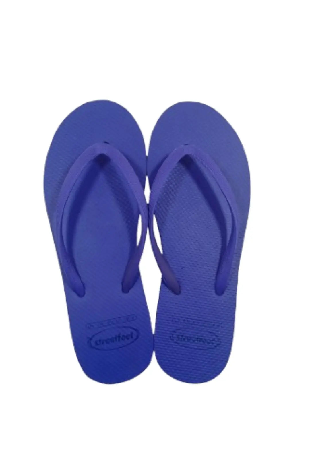 Lavender flip flops for women, stylish and comfortable footwear in dark blue.

