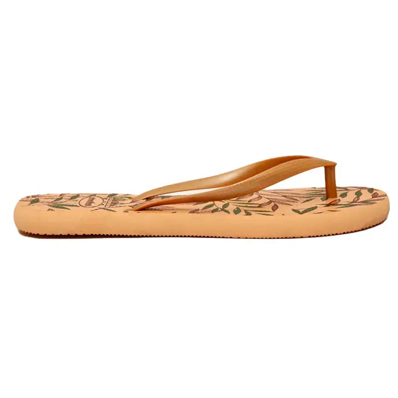 Chic flip-flops with a soft leafy print, designed for easy summer days.
Flexible rubber straps and cushioned soles for a smooth, natural stride.
A breezy, casual choice for walks, errands, and relaxed hangouts.
Available in 5 statement colors- red, black, beige, maroon and off-white.
