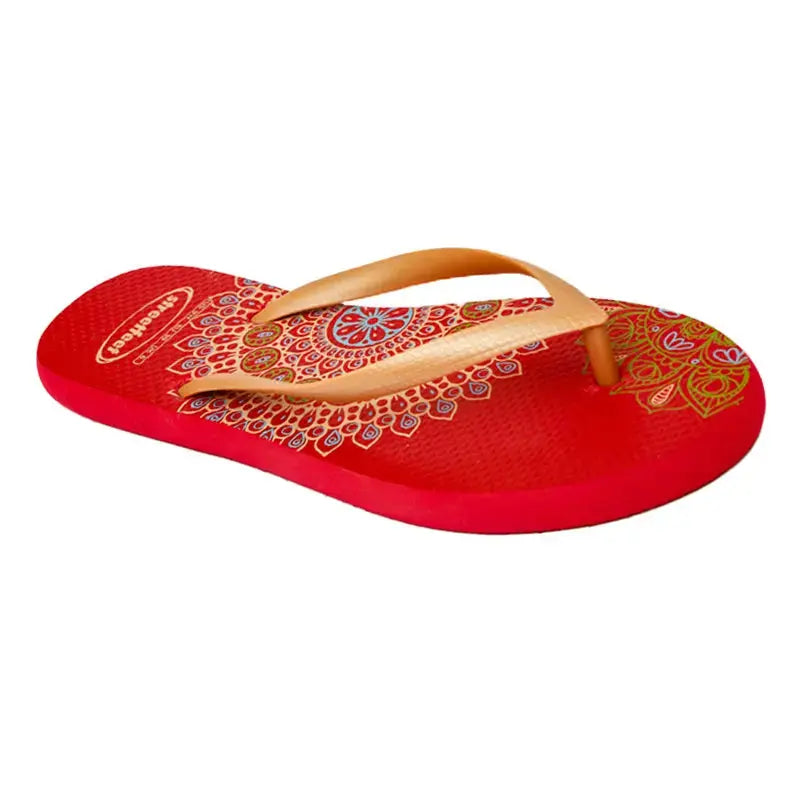 Mandala Flip Flops by StreetFeet – Trendy and comfortable footwear  option with intricate mandala design, cloud-like footbed, and durable outsole. Available in 5 vibrant color combinations.