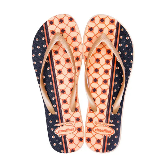 Patterned Flip Flops by StreetFeet - Eye-catching tropical floral and geometric designs, with cushioned footbed and Durable straps to ensure maximum style and comfort. 