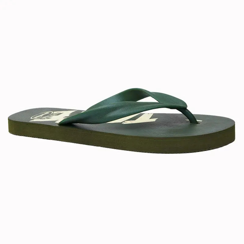 Men’s Summer Taste Flip-Flops by Street Feet featuring vibrant printed designs, lightweight cushioned soles, and durable rubber straps for casual, breathable all-day comfort. Available in 4 masculine colours- Grey, green read and blue.